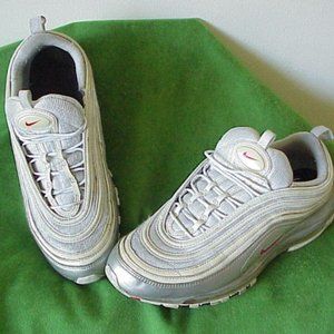 Nike Air Max 97 AT-5458-100  Sz 10 White/Silver  needs cleaning - 2018 release